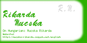 rikarda mucska business card